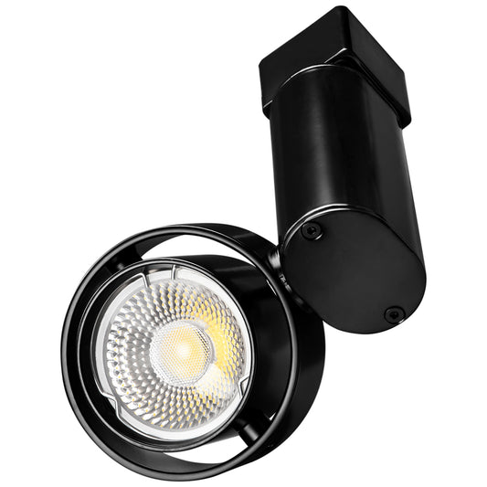 LED Track Head 10W CCT Selectable Gimbal 36D Black Hi CRI Dimmable H-Type