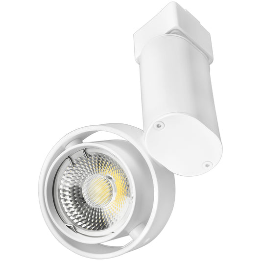 LED Track Head 10W CCT Selectable Gimbal 36D White Hi CRI Dimmable H-Type