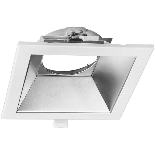 6 Inch Premium Square Reflector Clear with White Trim